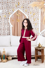 MyTindy Burgundy jumpsuit, view 4