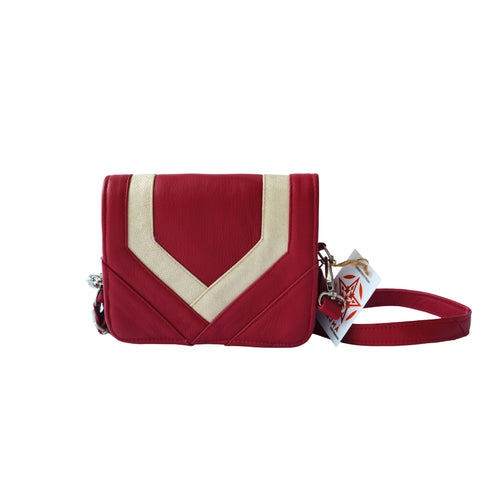 MyTindy Burgundy Leather Bag