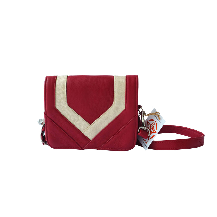 MyTindy Burgundy Leather Bag