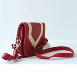 MyTindy Burgundy Leather Bag, view 2