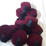 MyTindy Burgundy Moroccan Hat "Tarbouche", view 2
