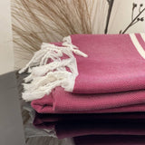 MyTindy Burgundy Moroccan Towel, view 3