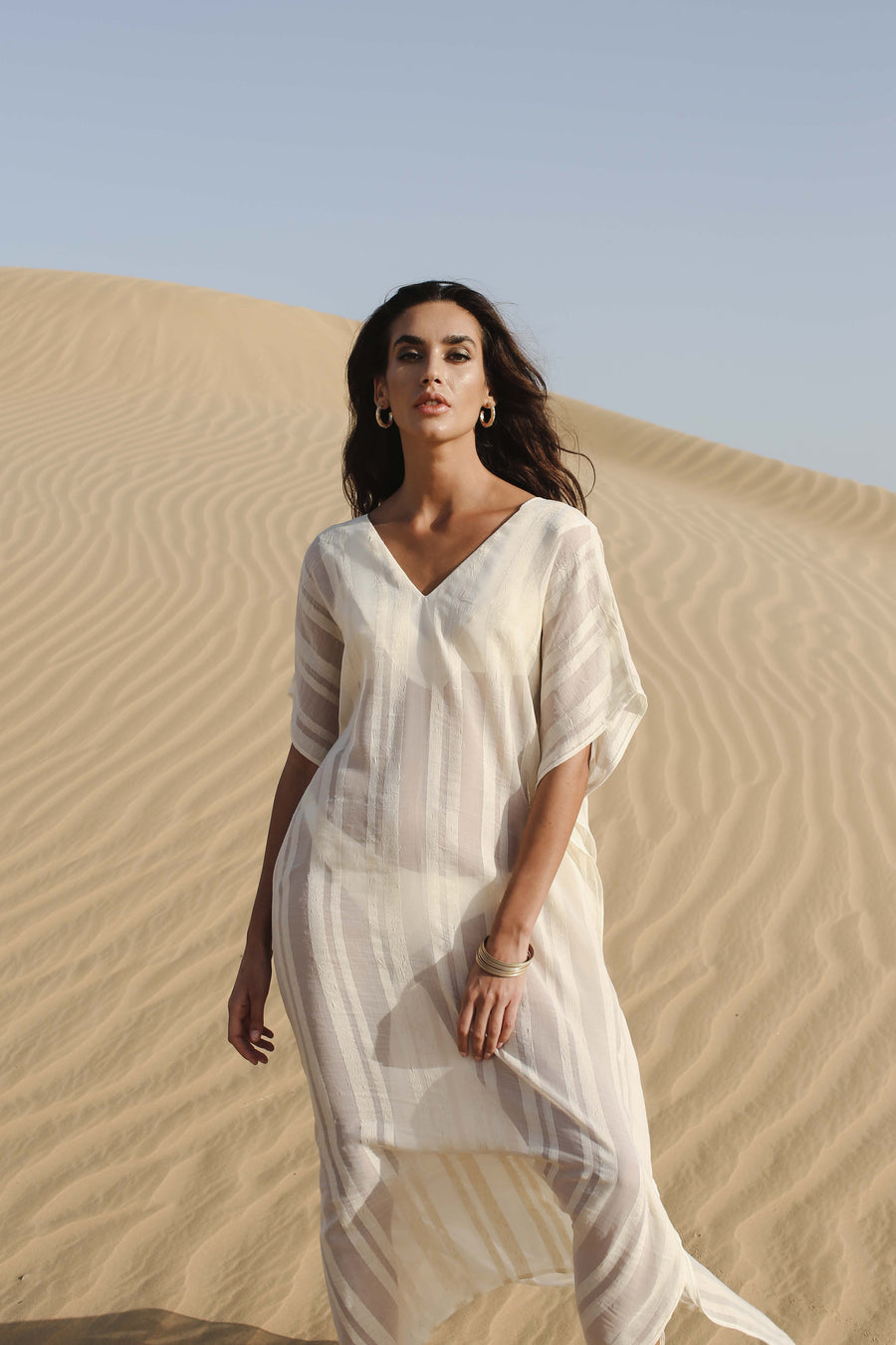MyTindy Yasmine Striped Cotton kaftan