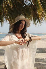 MyTindy Silky Kaftan With Yasmine Pattern, view 3