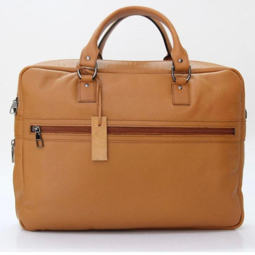 MyTindy Camel handmade leather computer bag