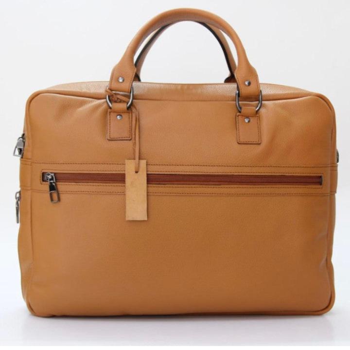 MyTindy Camel handmade leather computer bag