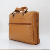 MyTindy Camel handmade leather computer bag, view 2