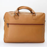 MyTindy Camel handmade leather computer bag, view 3