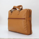 MyTindy Camel handmade leather computer bag, view 5