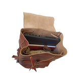 MyTindy Camel Leather Backpack, view 2