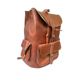 MyTindy Camel Leather Backpack, view 3