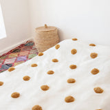MyTindy Camel Pompom Moroccan Bed Spread, view 2