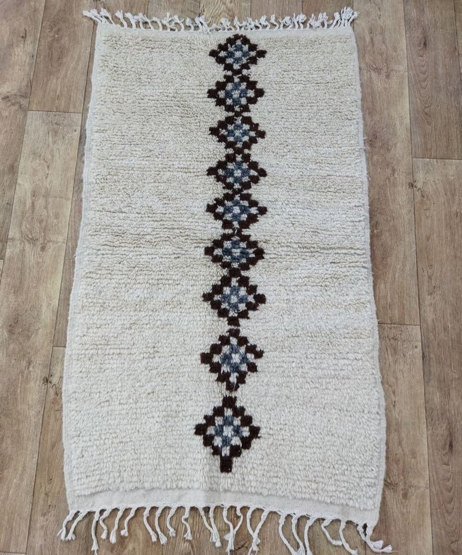 MyTindy Moroccan rug Beni Ouarain rug 2x4 ft Handmade rug Berber rug
