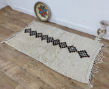 MyTindy Moroccan rug Beni Ouarain rug 2x4 ft Handmade rug Berber rug, view 2