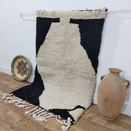 MyTindy Moroccan rug Beni Ouarain rug 2x4 ft Handmade rug Berber rug