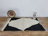 MyTindy Moroccan rug Beni Ouarain rug 2x4 ft Handmade rug Berber rug, view 3