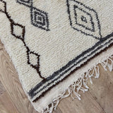 MyTindy Moroccan rug Beni Ouarain rug 2x5 ft Handmade rug Berber rug, view 6
