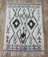 MyTindy Moroccan rug Beni Ouarain rug 3x4 ft Handmade rug Berber rug, view 2