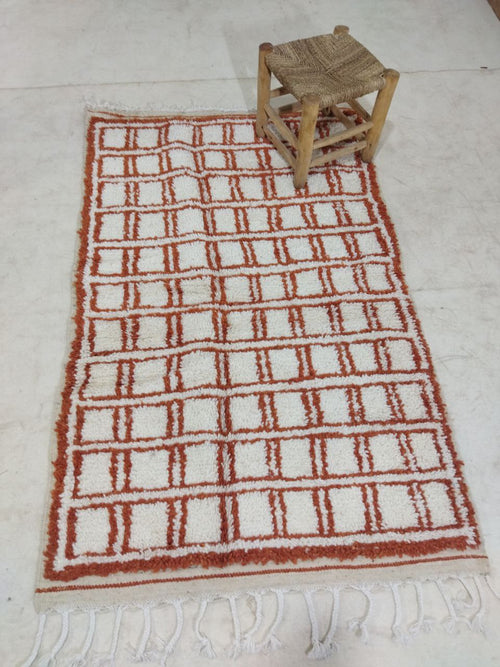 MyTindy Moroccan rug Beni Ouarain rug 3x5 ft Handmade rug Berber rug