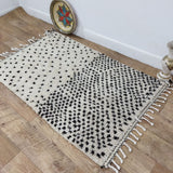 MyTindy Moroccan rug Beni Ouarain rug 3x5 ft Handmade rug Berber rug, view 3