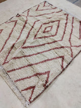 MyTindy Moroccan rug Beni Ouarain rug 4x5 ft Handmade rug Berber rug, view 3
