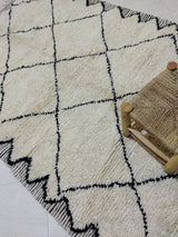 MyTindy Moroccan rug Beni Ouarain rug 4x7 ft Handmade rug Berber rug, view 3