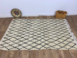 MyTindy Moroccan rug Beni Ouarain rug 4x7 ft Handmade rug Berber rug, view 2