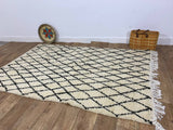 MyTindy Moroccan rug Beni Ouarain rug 4x7 ft Handmade rug Berber rug, view 3