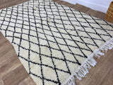 MyTindy Moroccan rug Beni Ouarain rug 4x7 ft Handmade rug Berber rug, view 4