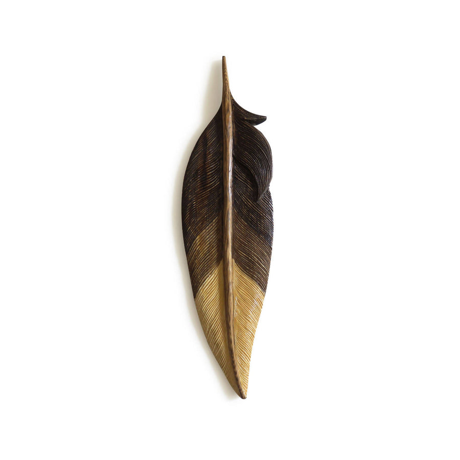 MyTindy Carved feather for wall decor