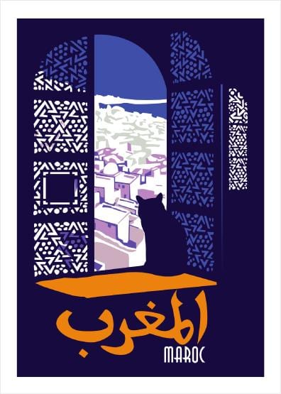 MyTindy Cat in Morocco - Poster
