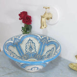 MyTindy Ceramic Moroccan Sink Bowl, view 4