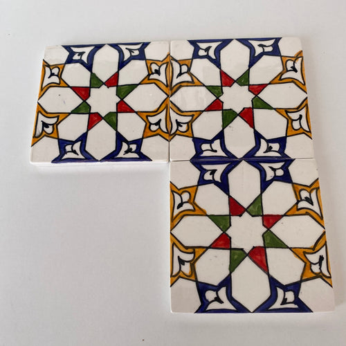 MyTindy Ceramic tiles Hand painted floral tiles 4"x4" 100% Handmade for Bathroom Remodeling and kitchen Projects works wall and ground ,
