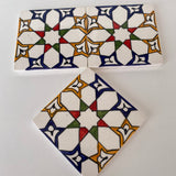 MyTindy Ceramic tiles Hand painted floral tiles 4"x4" 100% Handmade for Bathroom Remodeling and kitchen Projects works wall and ground ,, view 2