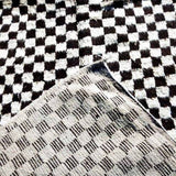 MyTindy Black and White Checkers Moroccan Rug, view 2