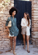 MyTindy Oversized Linen Shirt Lina Rose Nude, view 3