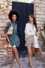 MyTindy Oversized Linen Shirt Lina Rose Nude, view 4