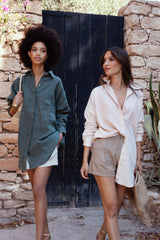 MyTindy Oversized Linen Shirt Lina Rose Nude, view 5