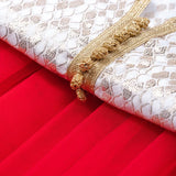 MyTindy Cherry Red Moroccan Kaftan for girls kids, view 3