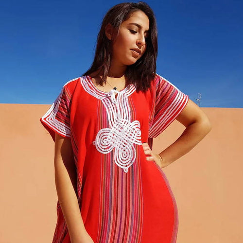 MyTindy Red Moroccan Gandoura