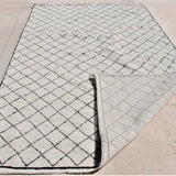 MyTindy Classic Black and White Beni Ourain Moroccan Carpet, view 3