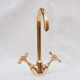 MyTindy Classic Brass Countertop Vanity Faucet, view 2