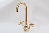 MyTindy Classic Brass Countertop Vanity Faucet, view 5