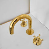 MyTindy Classic Moroccan Brass Three Holes Faucet For Bathroom Vanities, view 2
