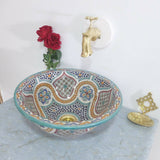 MyTindy Colorful Ceramic Moroccan Sink, view 3