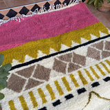 MyTindy Colorful Pink berber rug Beni Ourain Handmade Natural Wool, view 2