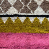 MyTindy Colorful Pink berber rug Beni Ourain Handmade Natural Wool, view 4