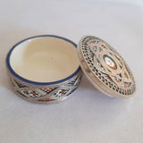 MyTindy Colorful Round Moroccan Ceramic Sugar Jar with Metal, view 3