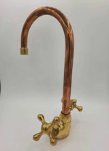 MyTindy Copper and Brass Moroccan Vanity Sink Faucet, view 4