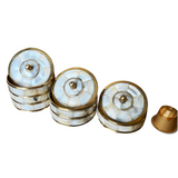 MyTindy Brass Jar Set - White & Gold, view 2